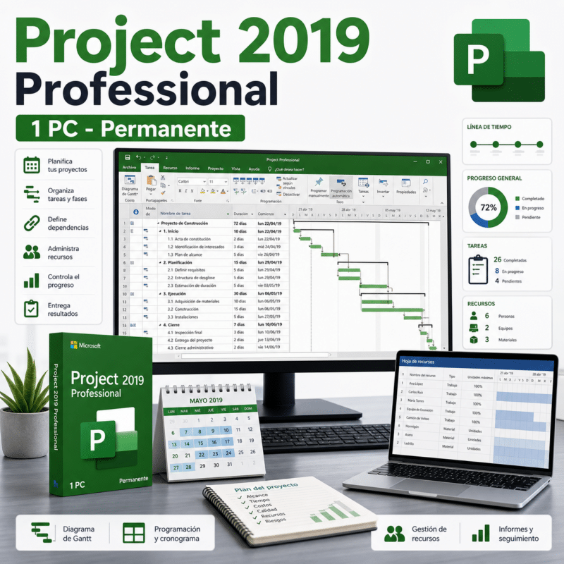 Project 2019 Professional - 1 PC - Permanente - Hero galeria