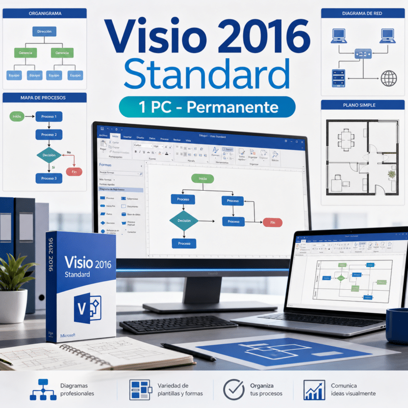Visio 2016 Standard - 1 PC - Permanente - Hero galeria