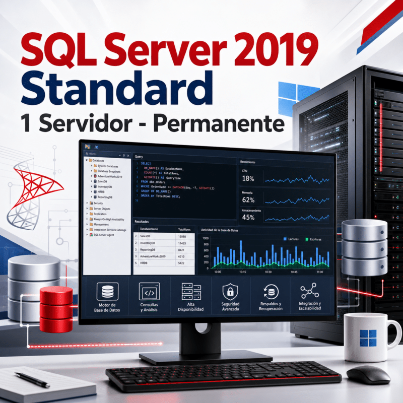 SQL Server 2019 Standard - 1 Servidor - Permanente - Hero galeria
