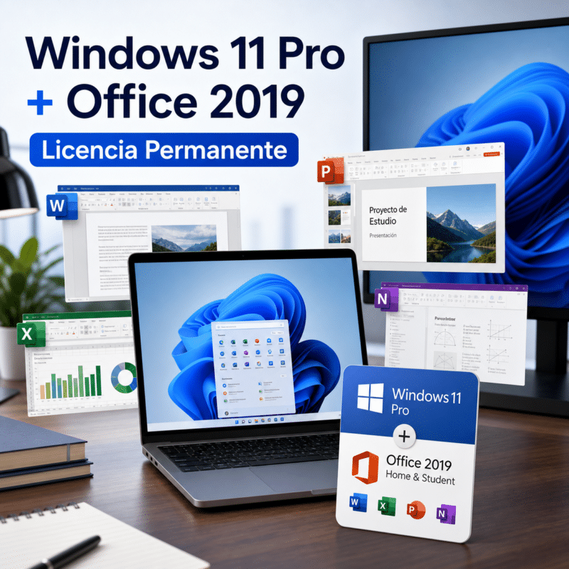 Combo Windows 11 Pro + Office 2019 Home & Student - Licencia Permanente - Hero galeria