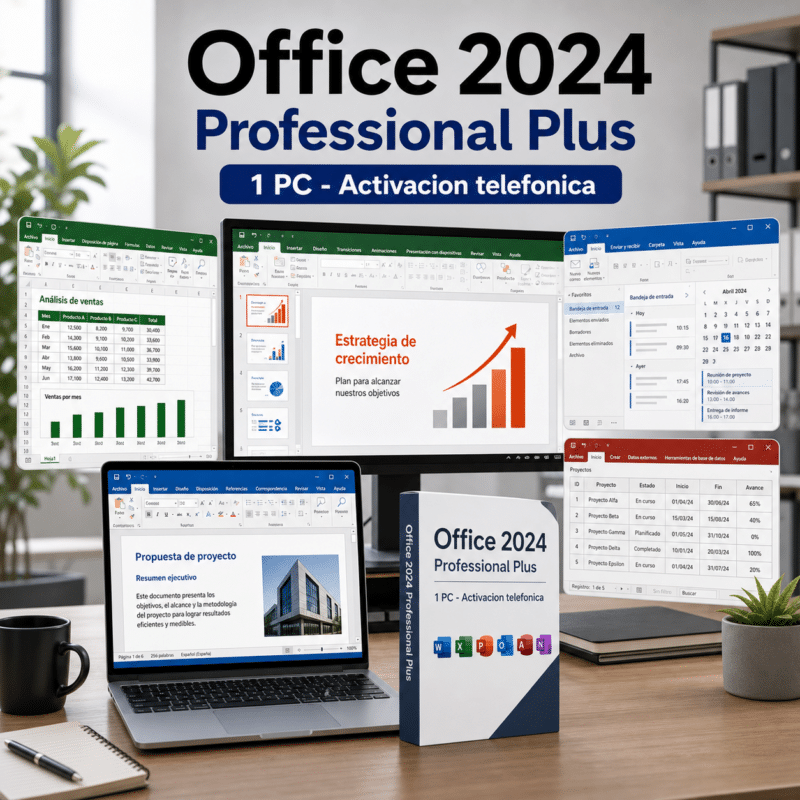Microsoft Office 2024 Professional Plus - 1 PC - Activacion Telefonica - Hero galeria