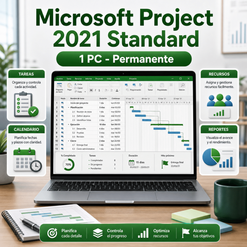 Microsoft Project 2021 Standard - 1 PC - Permanente - Hero galeria