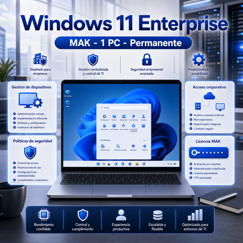 Windows 11 Enterprise - Licencia MAK - 1 PC - Permanente - Hero galeria