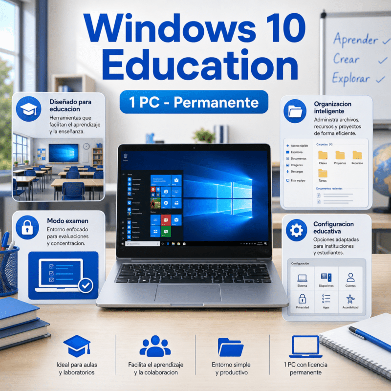 Windows 10 Education Retail - 1 PC - Permanente - Hero galeria