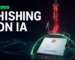 Ilustración editorial de un anzuelo digital de inteligencia artificial atrapando credenciales de una cuenta de Microsoft