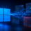 Ilustración editorial de una inteligencia artificial custodiando el escritorio de Windows contra fallas de seguridad