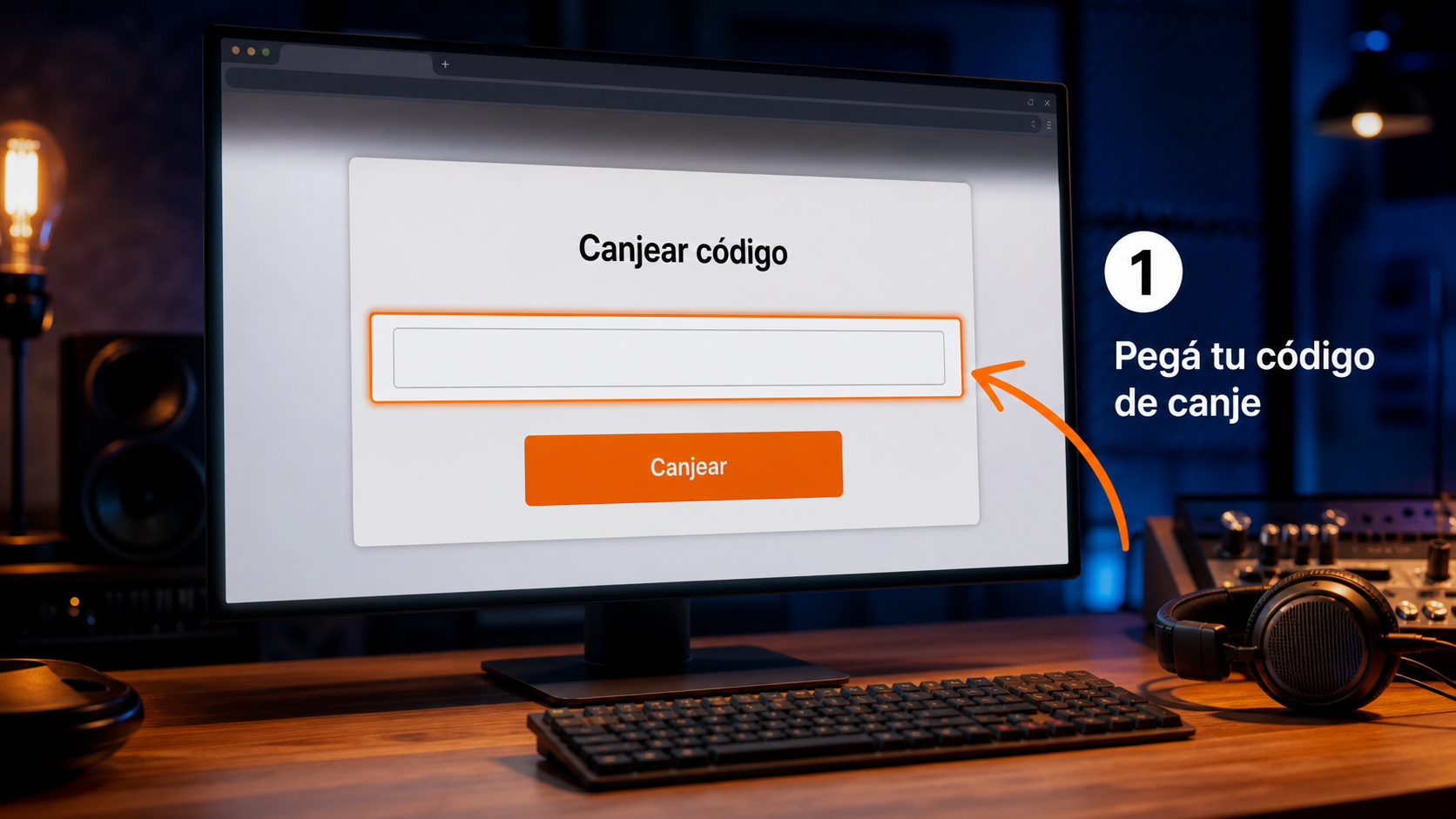 Página oficial de canje de Avid con el campo para ingresar el código de Pro Tools
