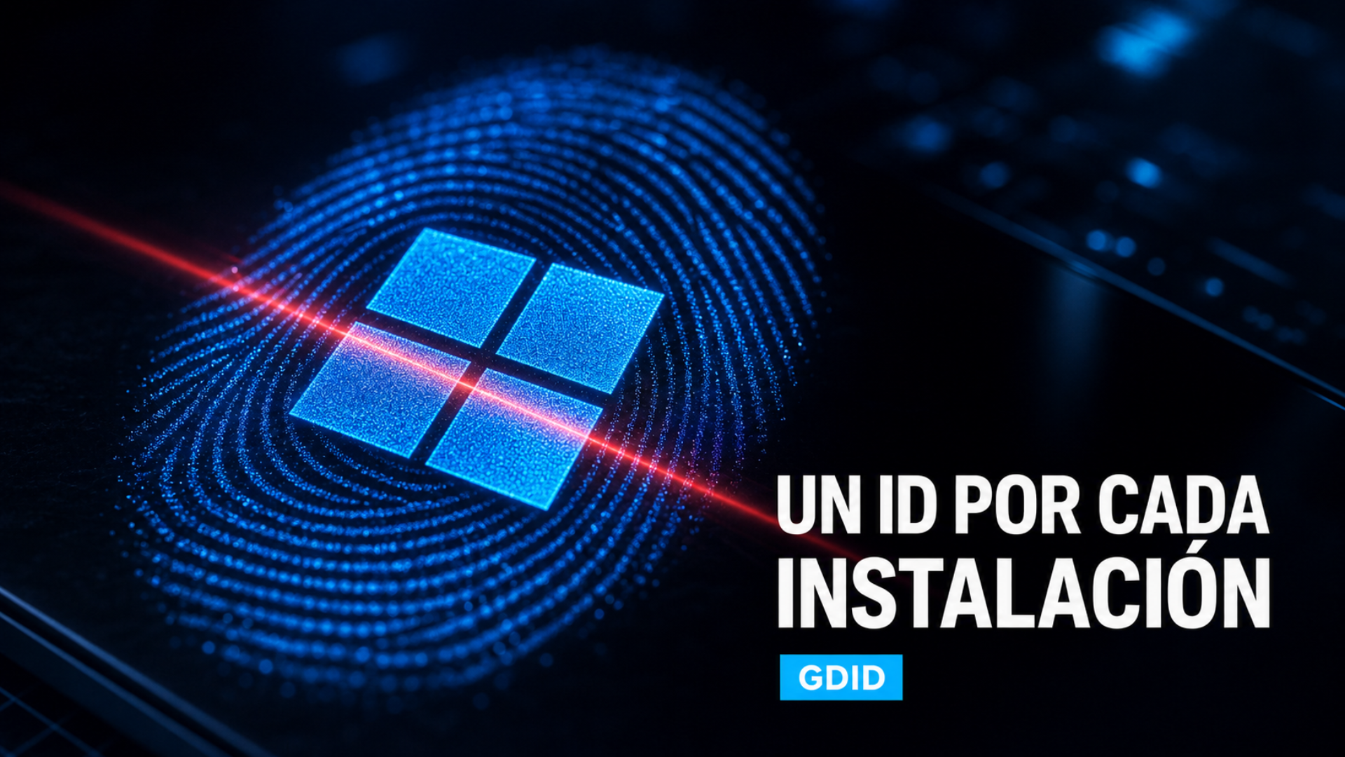GDID de Windows 11: ilustración editorial del identificador oculto que rastrea cada instalación del sistema