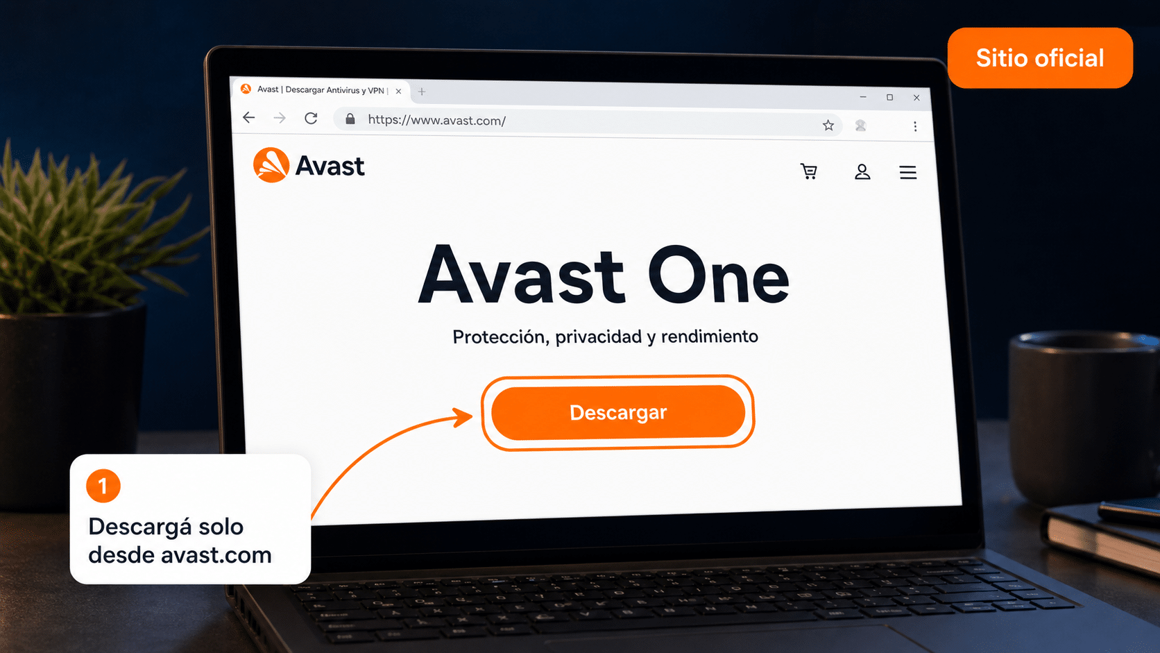 Descarga oficial de Avast desde avast.com