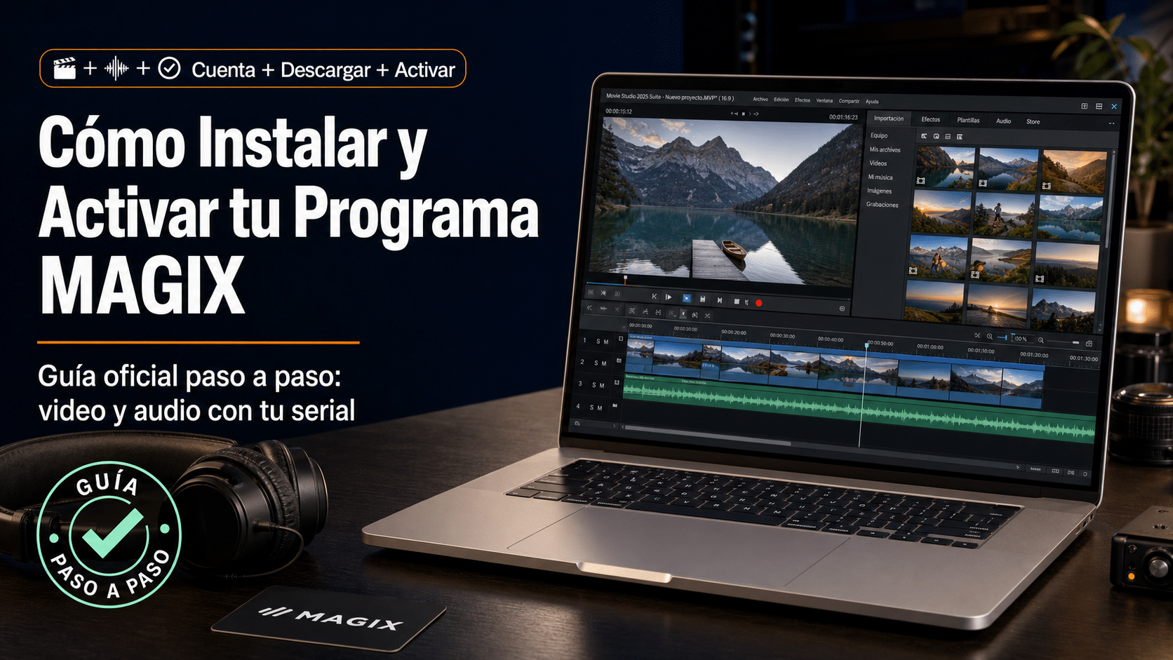 MAGIX: guia para crear tu cuenta, descargar y activar tu programa de video o audio en Windows