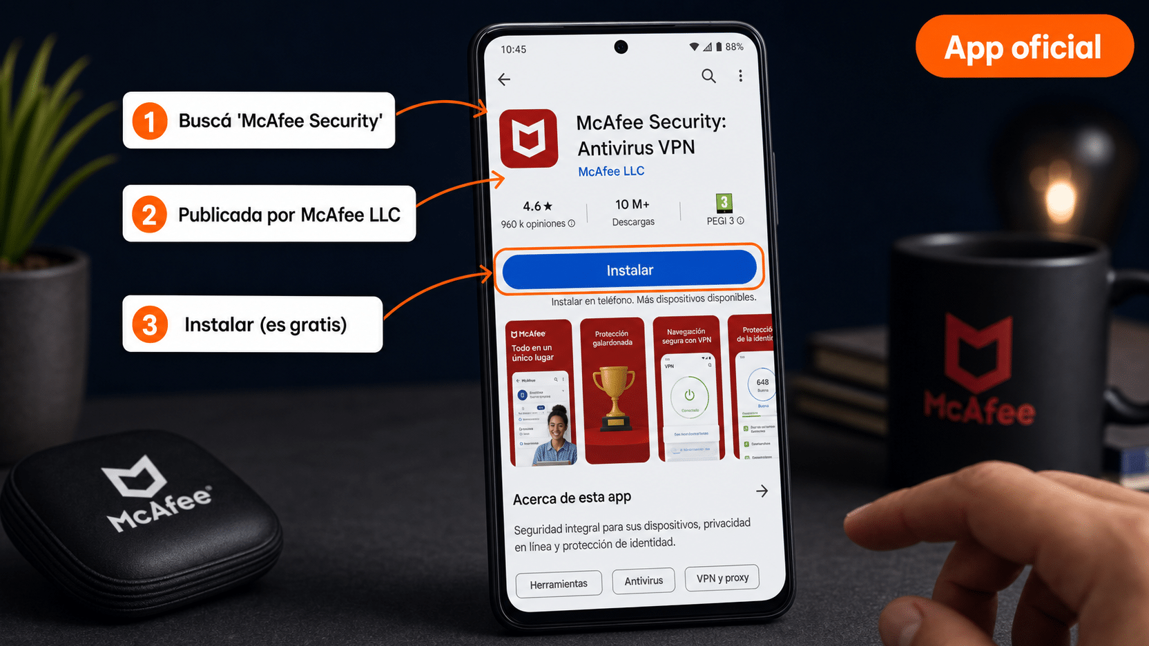 McAfee Security en Google Play para instalar en Android