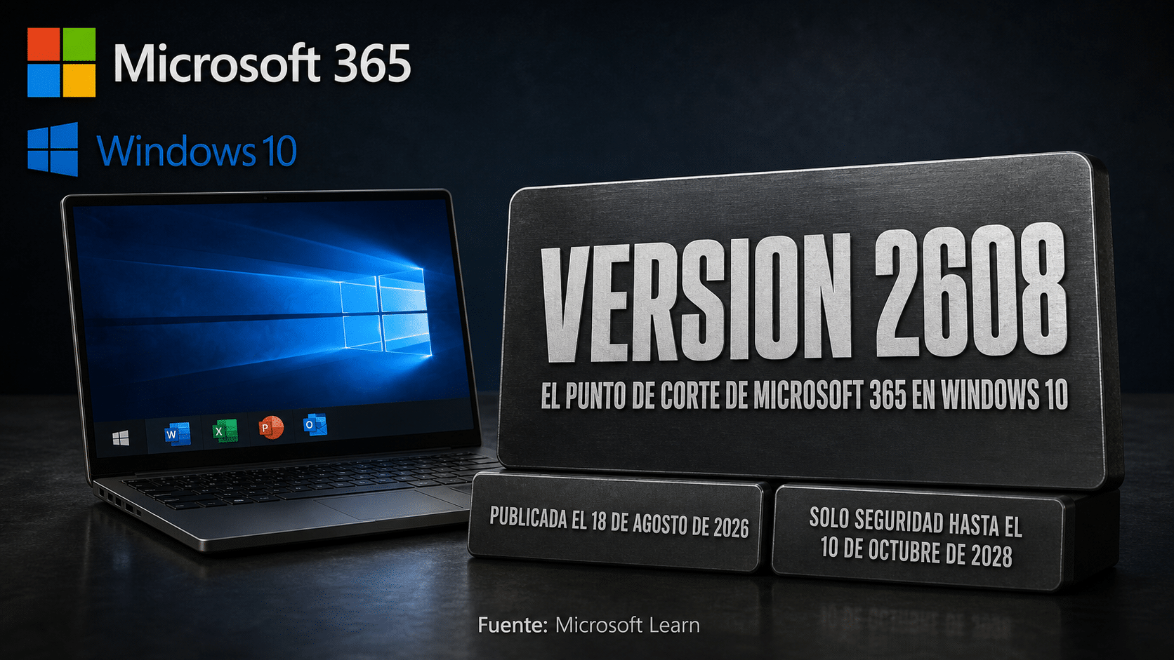 Office congelado en la Versión 2608 sobre un equipo con Windows 10