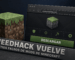 Ilustración editorial de un bloque de Minecraft junto a la ventana de un sitio falso de descarga de mods