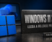Arte editorial de la actualización anual de Windows llegando al canal de vista previa, con el número de build sobre un fondo oscuro