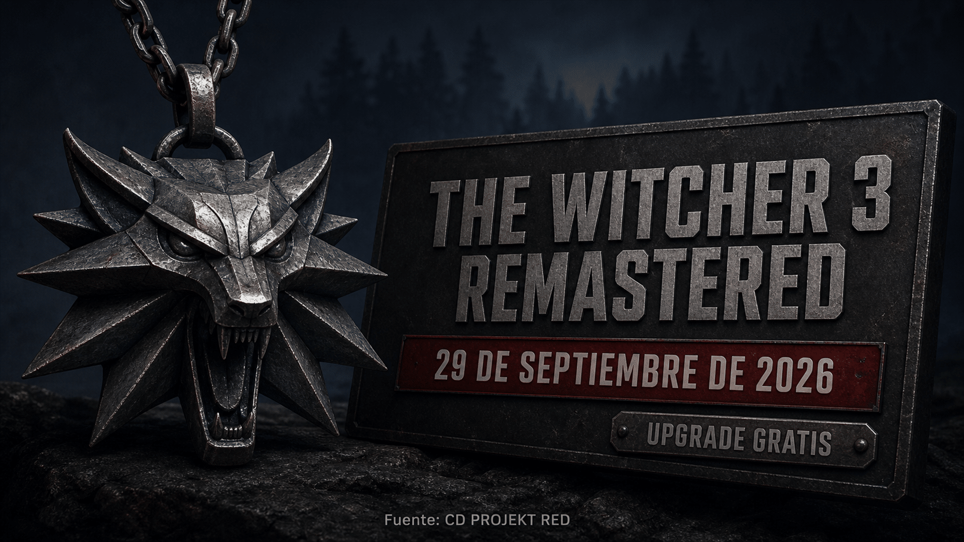 El remaster de The Witcher 3 llega el 29 de septiembre de 2026