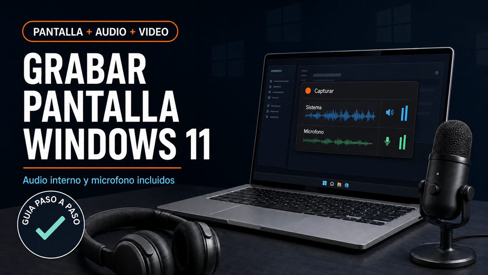 Grabar pantalla Windows 11 con audio interno usando herramientas oficiales