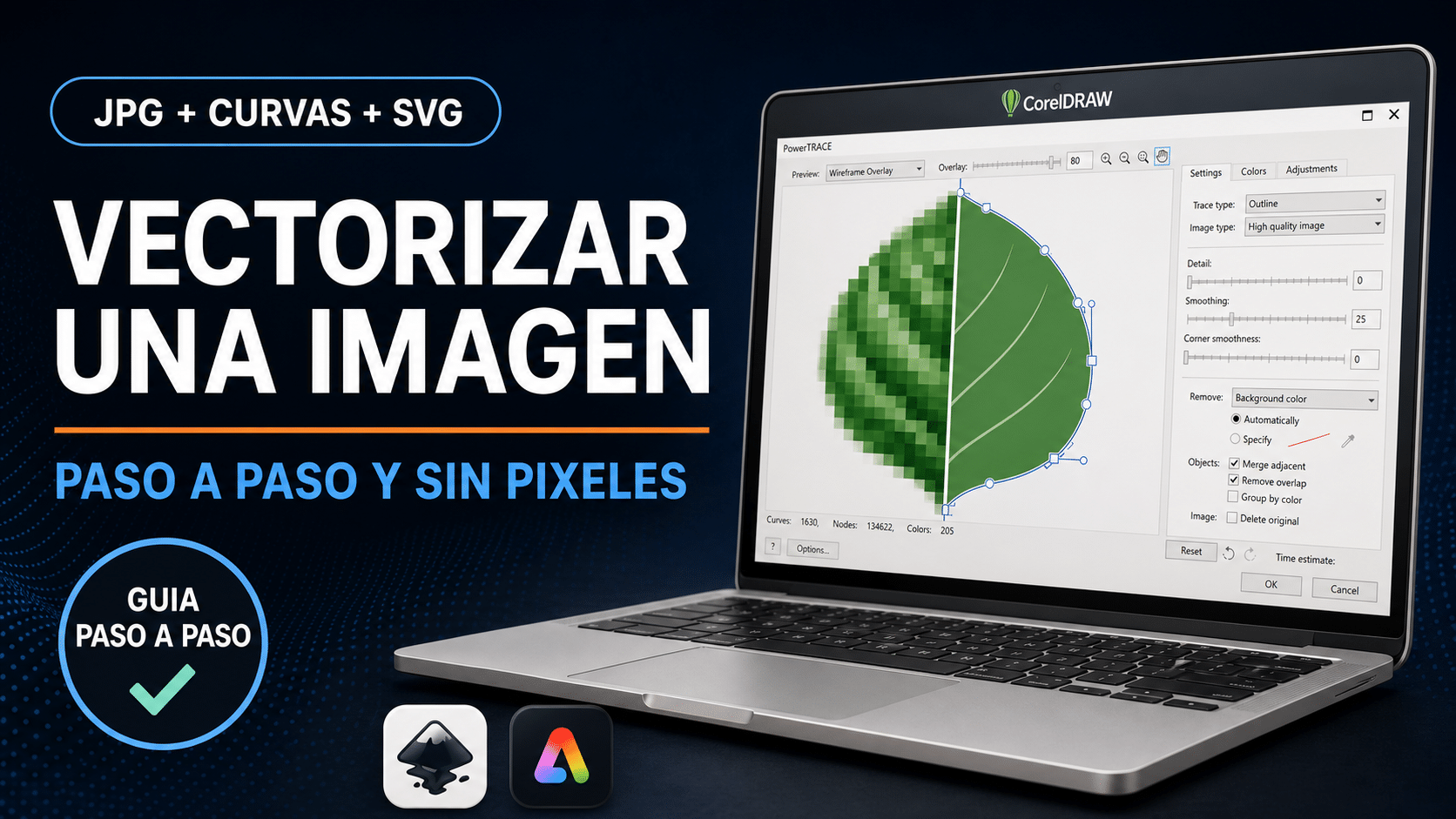 Cómo vectorizar una imagen paso a paso con Inkscape y CorelDRAW