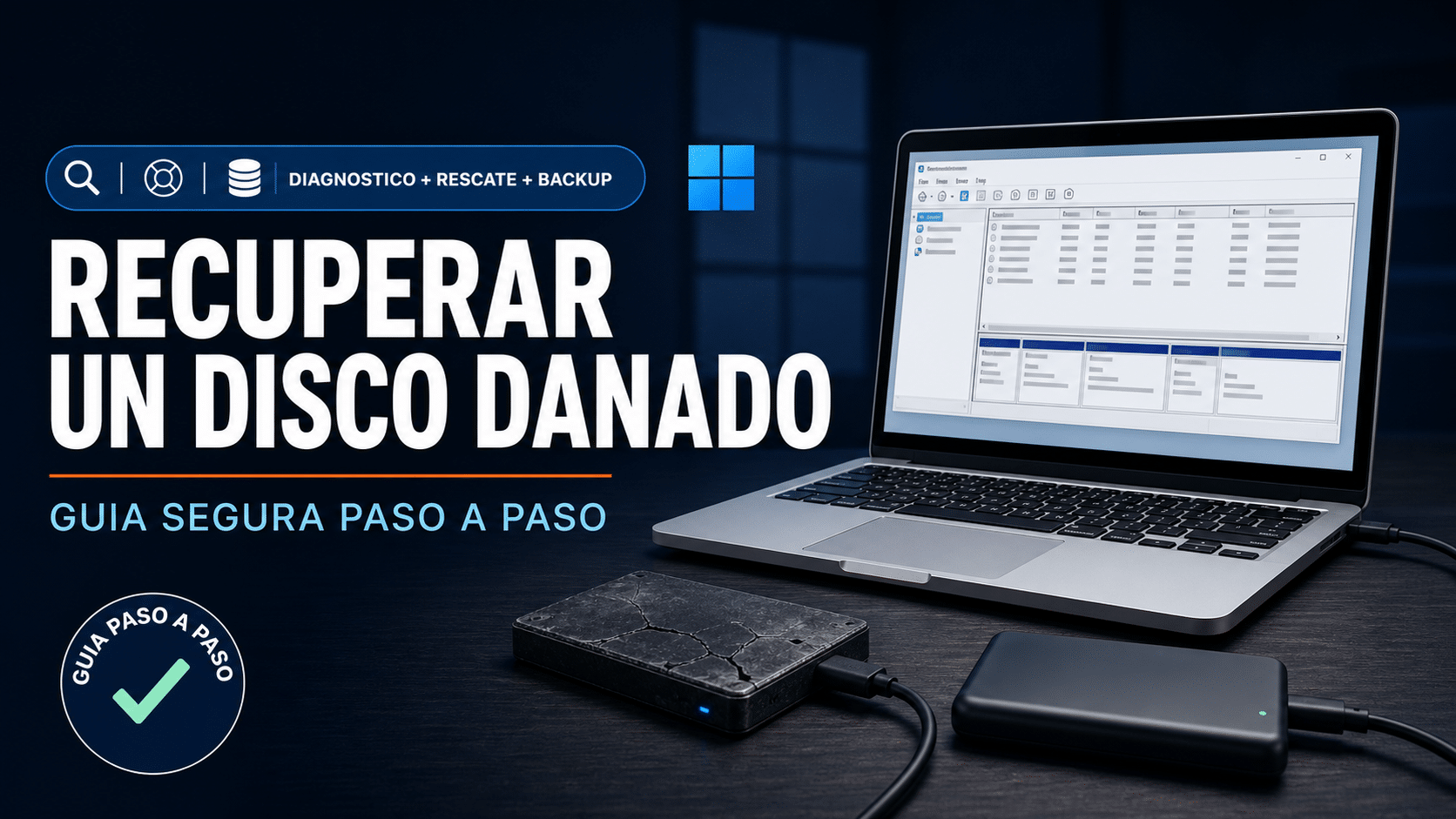 Cómo recuperar archivos de un disco duro dañado con métodos seguros en Windows