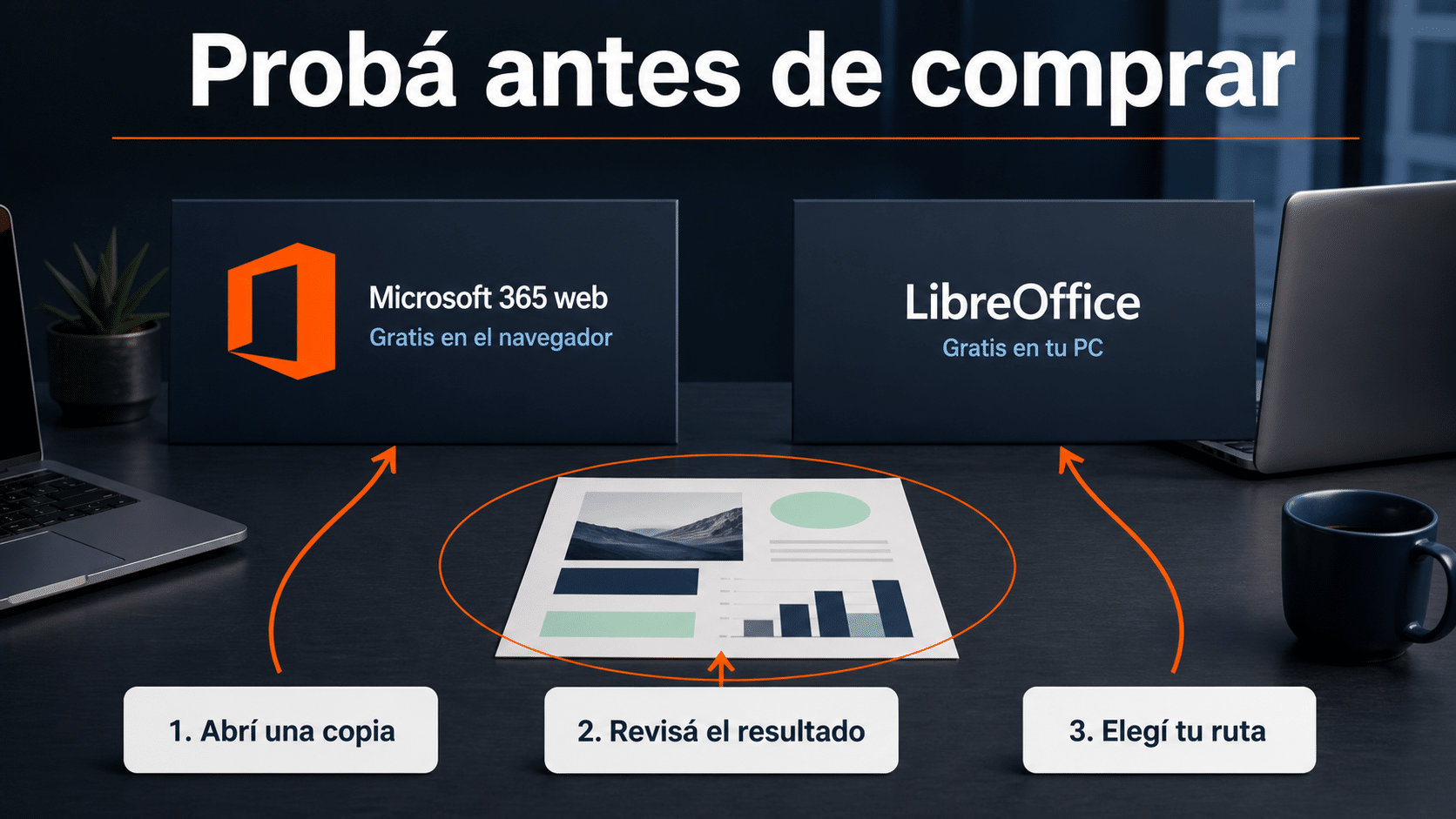 Alternativas gratuitas para evaluar antes de una licencia Office permanente