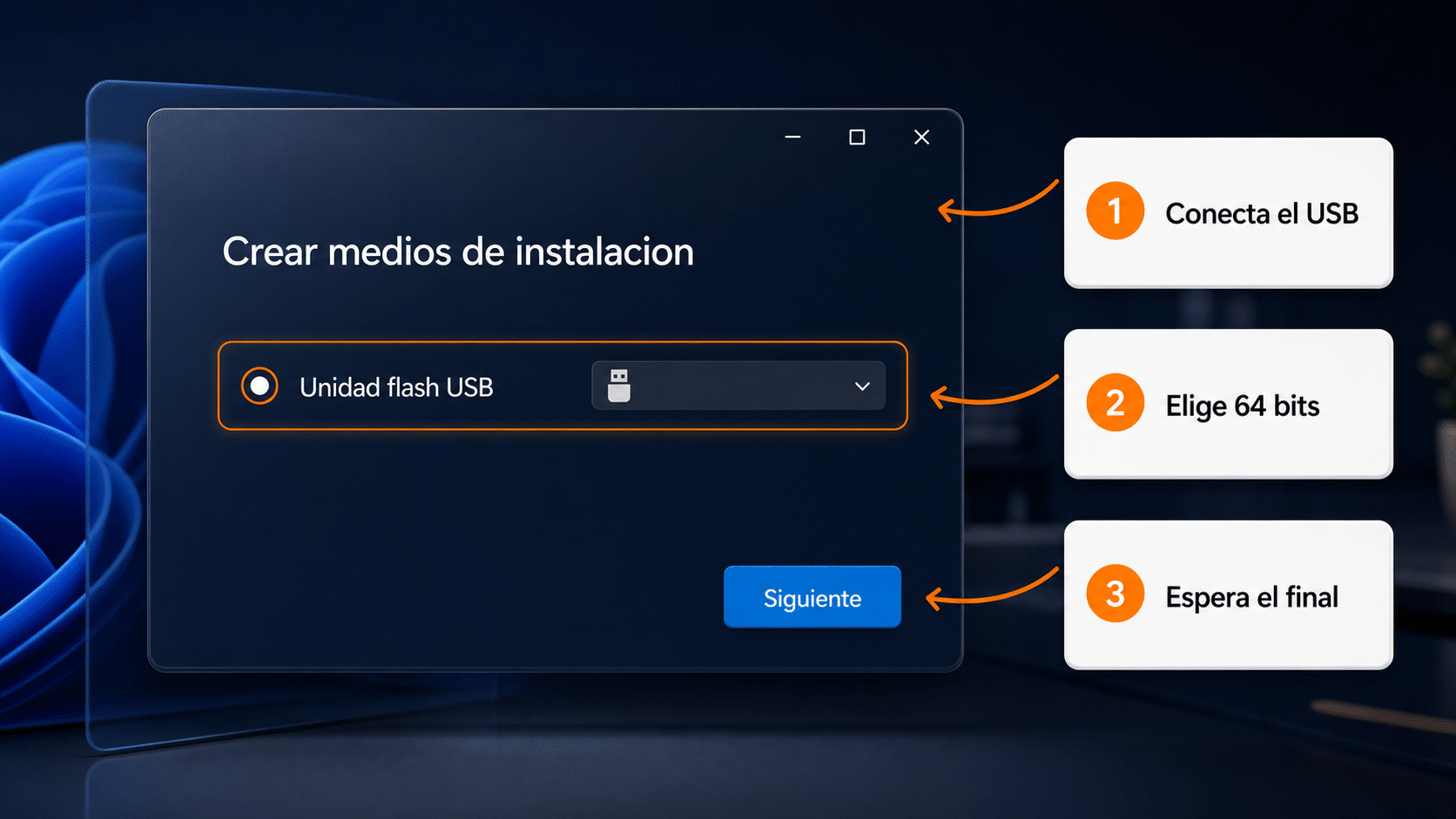 Media Creation Tool creando un USB oficial de Windows 11