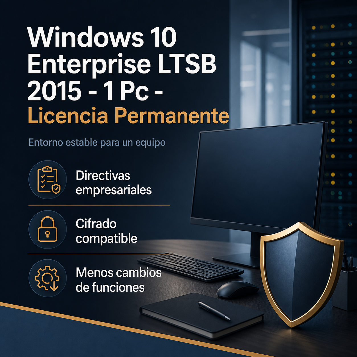 Windows 10 Enterprise LTSB 2015 - 1 Pc - Licencia Permanente