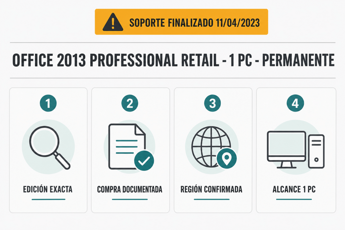 Office 2013 Professional Retail – 1 PC – Permanente