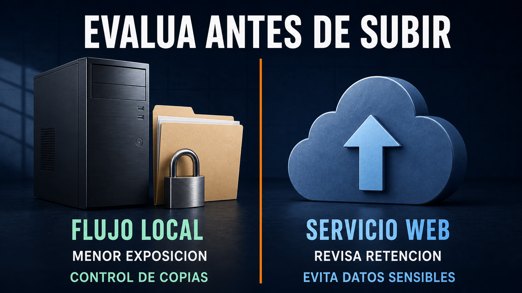 Comparación entre combinar PDF localmente y subir documentos a una herramienta web