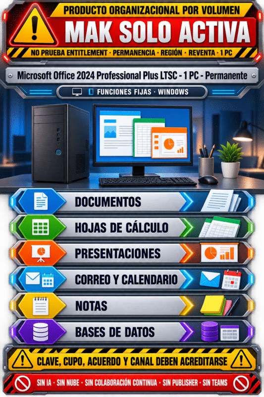 Microsoft Office 2024 Professional Plus LTSC – 1 PC – Permanente