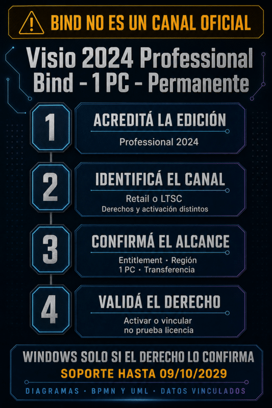 Visio 2024 Professional Bind – 1 PC – Permanente
