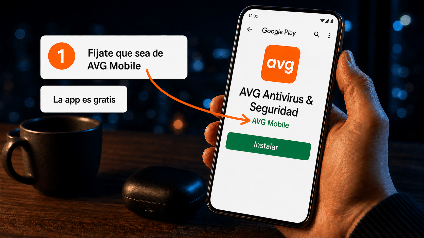 Ficha de Google Play de AVG Antivirus y Seguridad publicada por AVG Mobile