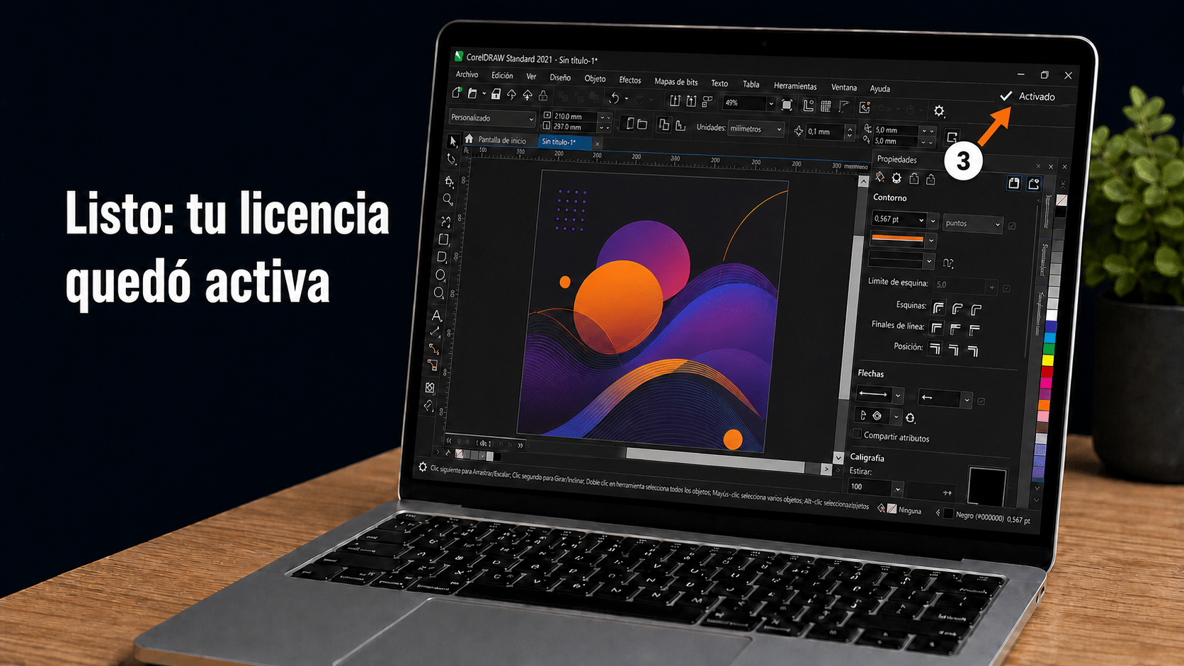CorelDRAW Standard 2021 activado y listo para trabajar