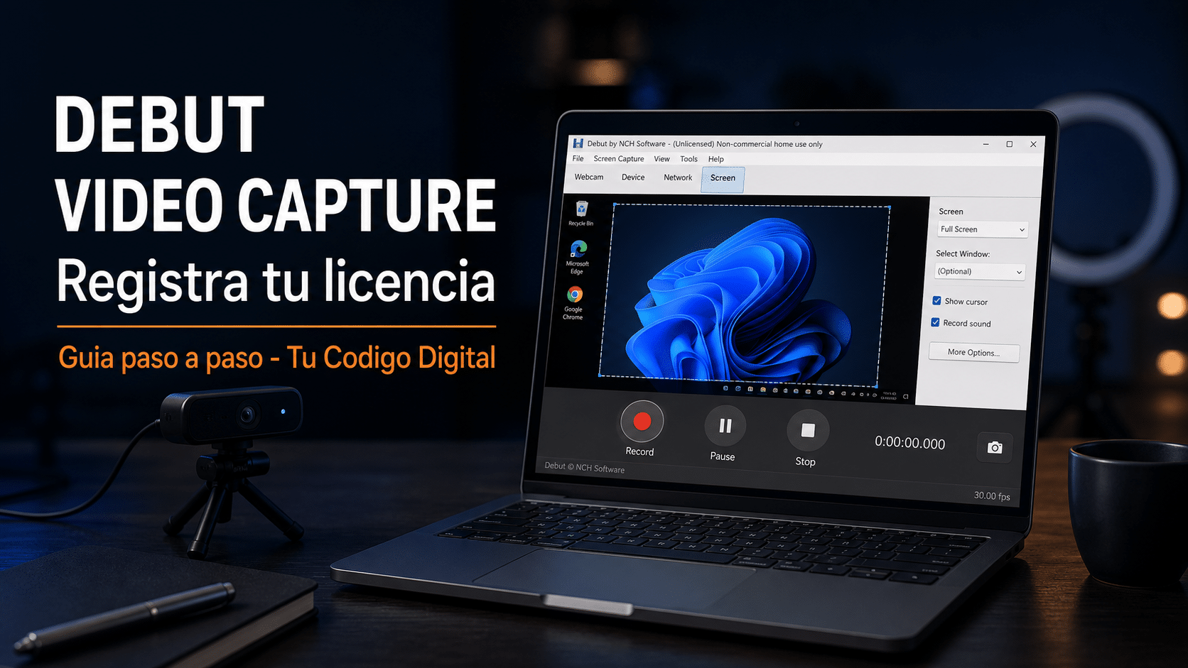 Debut Video Capture: guía para registrar tu licencia y grabar