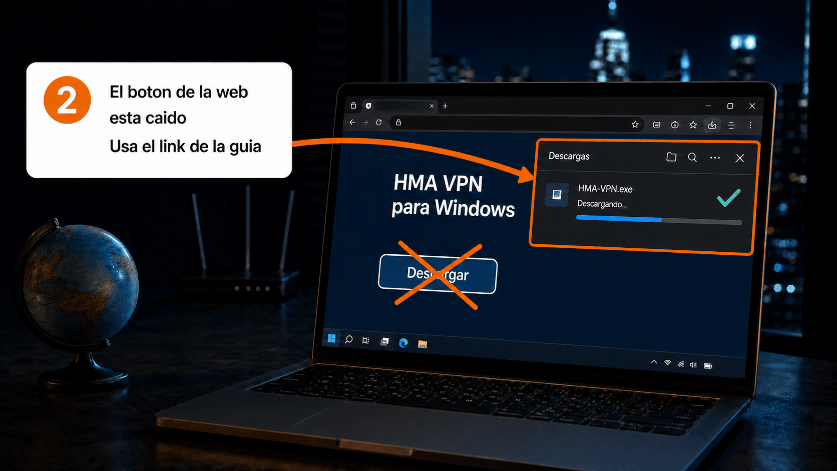 Descarga del instalador de HMA VPN que sí funciona