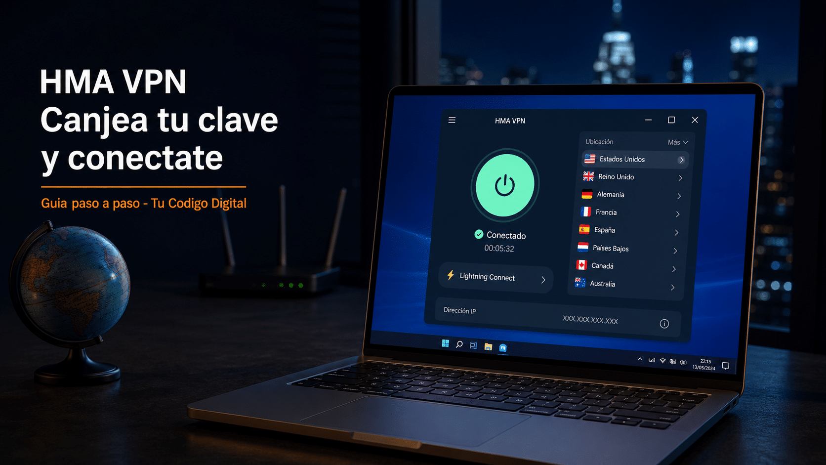 HMA VPN: guía para canjear tu clave y conectarte