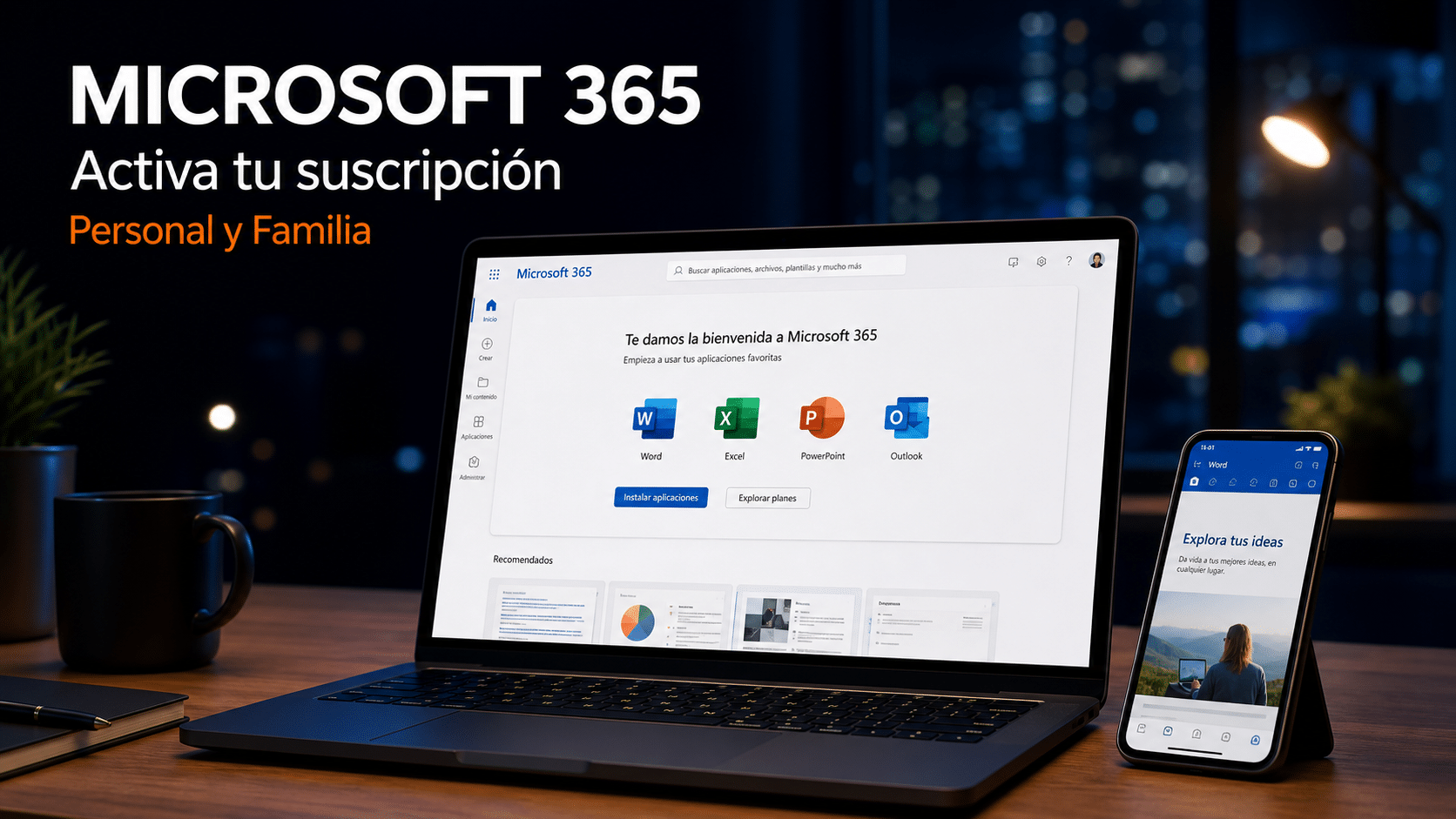 Microsoft 365 Personal y Familia: guía para activar tu suscripción de 12 meses