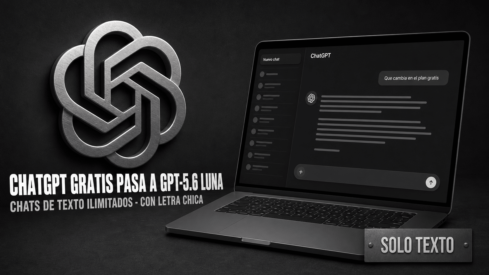 Arte editorial sobre la llegada del modelo GPT-5.6 Luna al plan gratuito de ChatGPT