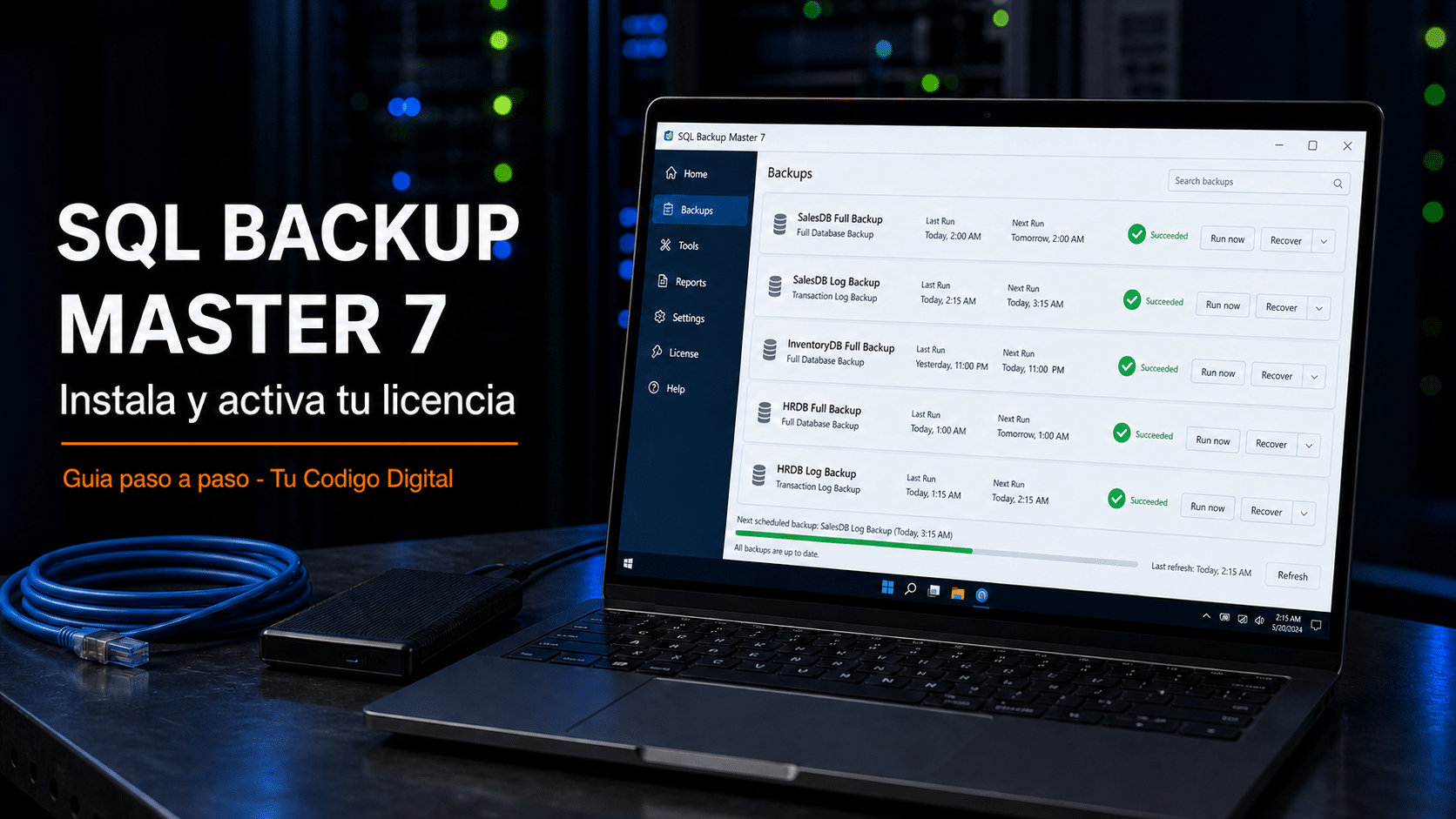 SQL Backup Master 7: guía para instalarlo y cargar tu licencia