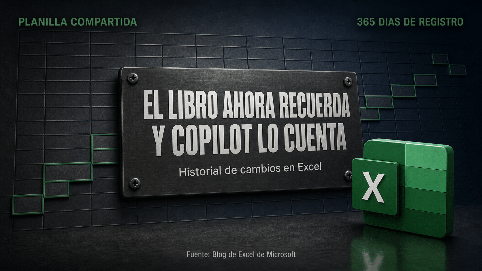 Arte editorial de una planilla compartida con un rastro de ediciones marcadas por autor y fecha