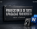 Arte editorial del interruptor de predicciones de texto de Microsoft Word en posición apagada sobre un documento en blanco