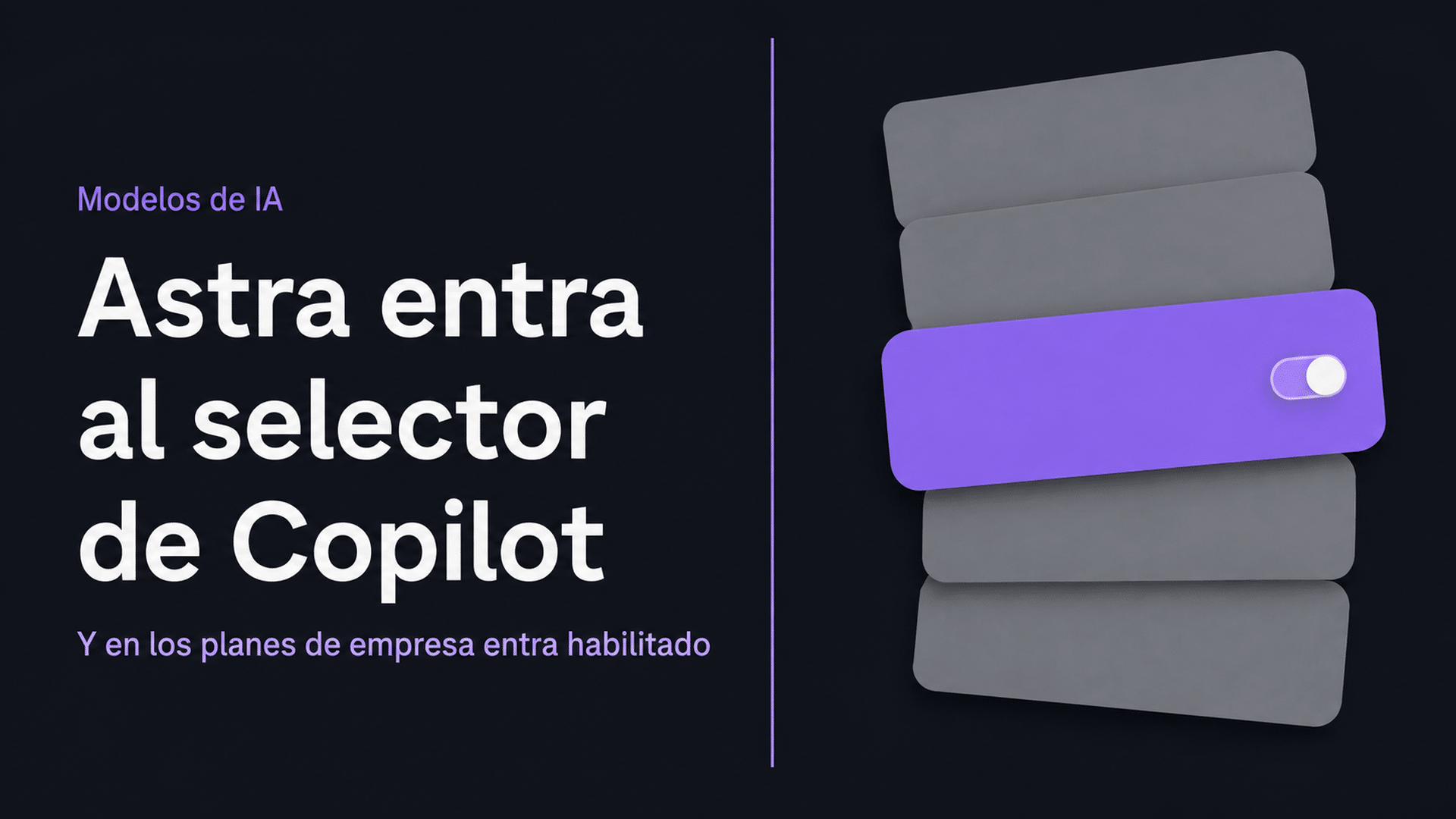 Ilustración editorial de una lista de modelos con GPT-6 Astra resaltado y ya habilitado