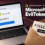 Ilustración con relieve sobre un fieltro color ciruela iluminado por una lámpara de escritorio: a la izquierda, una laptop plateada muestra una recreación de la página de inicio de sesión de Microsoft con la dirección «microsoft.com/devicelogin» y el código «F7KQ2MXPA» escrito en un campo; abajo a la derecha, de un sobre de papel kraft asoma una tarjeta blanca con el mismo código y un botón «Copiar código», unida a la pantalla por una línea de puntos ámbar; arriba a la derecha, el logo de Microsoft junto al antetítulo «Según Microsoft · Phishing del código» y el titular «Microsoft tumbó EvilTokens».