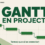 Diagrama de Gantt Microsoft Project con barras de tareas y un hito final