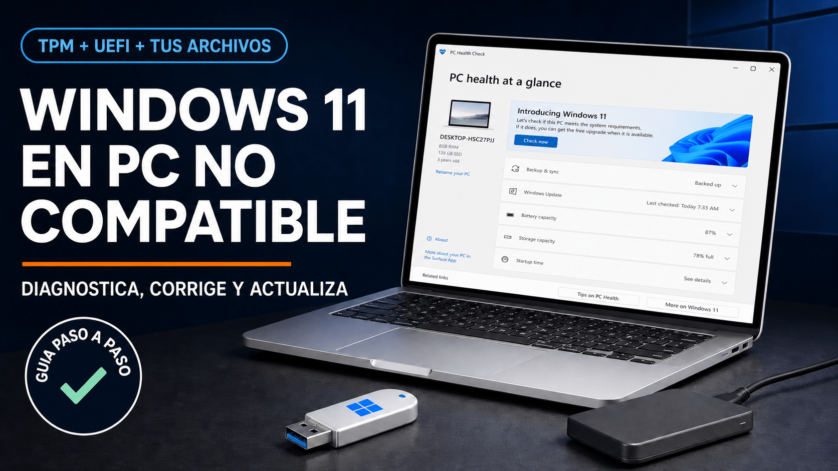 Cómo instalar Windows 11 en PC no compatible sin perder datos