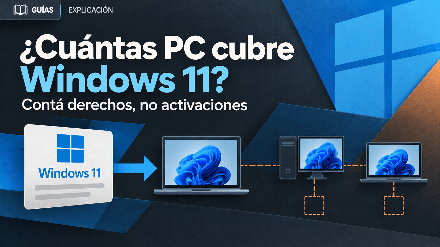 Una licencia de Windows 11 para cuantos equipos sirve: una PC por derecho individual