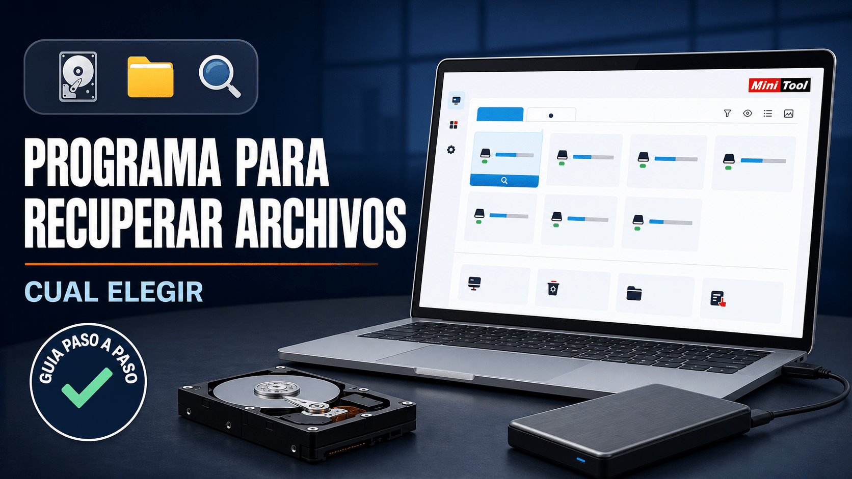 Programa para recuperar archivos borrados comparado por escenario