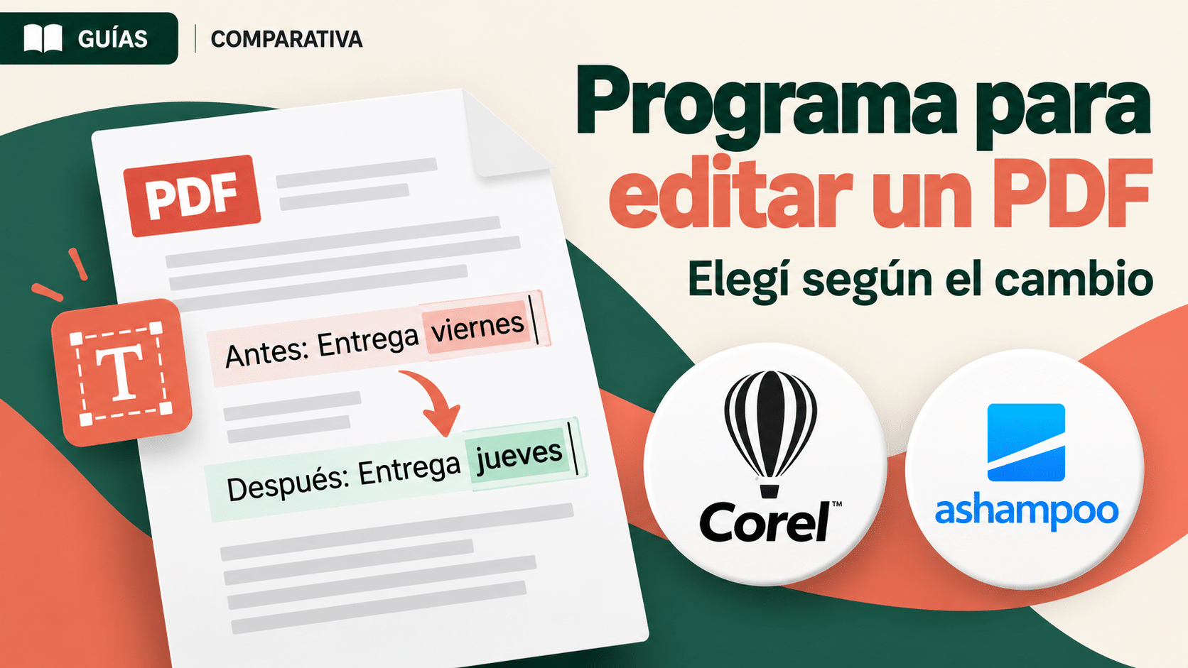 Programa para editar un PDF: opciones para cambiar texto y verificar la copia final
