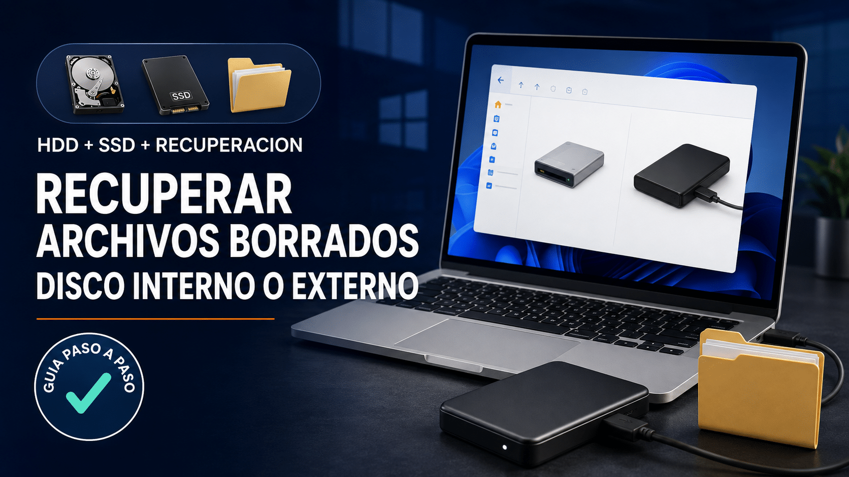 Recuperar archivos borrados de disco duro interno o externo paso a paso