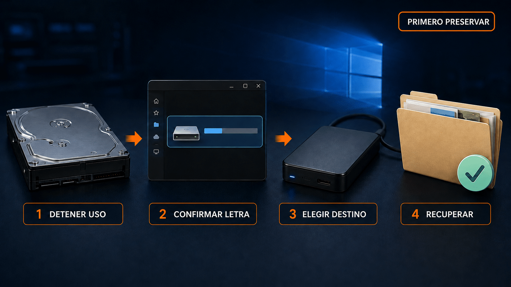 Primeros auxilios para recuperar archivos borrados de disco duro