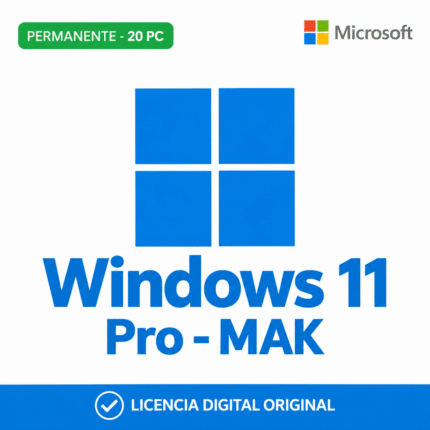 Windows 11 Pro MAK - 20 Pc - Licencia Permanente