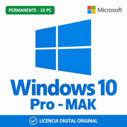 Windows 10 Pro MAK - 10 Pc - Licencia Permanente